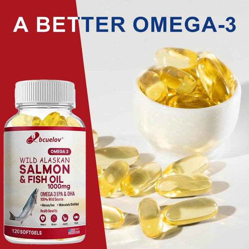 Omega 3 EPA/DHA Fish Oil 1000 mg - Fish Oil Supplement - Supports Heart Health, Pain Relief &amp; Cognitive Function, 120 Capsules