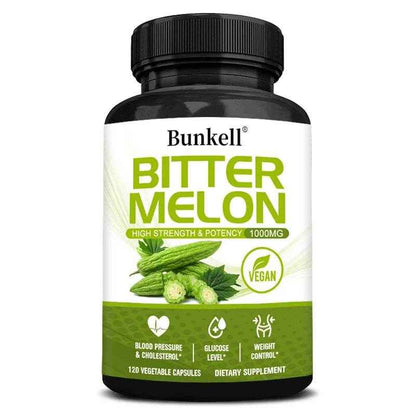 Bitter Melon Extract, Supports Blood Pressure, Weight Management, Balanced Blood Sugar Health &amp; Circulation, 120 Capsules