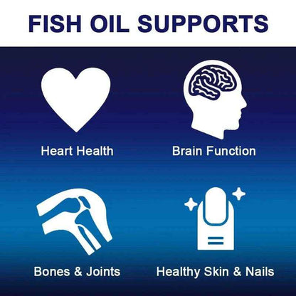 Premium Omega 3 Fish Oil | High EPA 1200 mg + DHA 900 mg | Supports Brain &amp; Heart Health