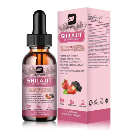 BEWORTHS Himalaya Original Pure Shilajit Drop Naturally Enriched with Fulvic Acid and 85+Trace Minerals, Gluten Free