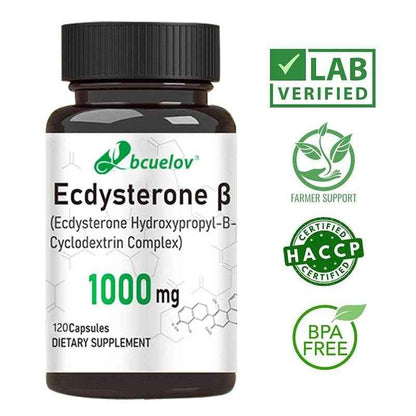 Ecdysterone Supplement - Daily Strength Enhancer, Increase Muscle Mass, Support Muscle Development, Burn Fat, 120 Capsules