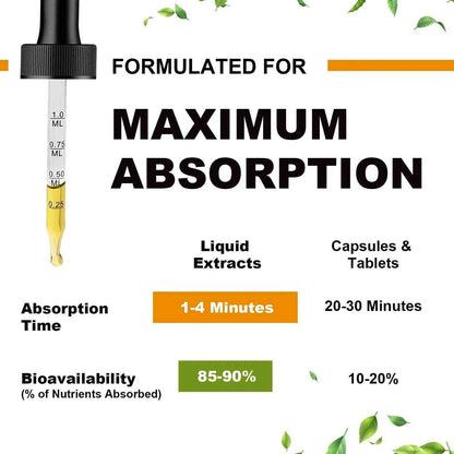 Mulittea Magnesium Glycinate Drops In Pineapple Flavor For Calming Mood, Muscles  Sleep, Promoting Nerves and Relaxation