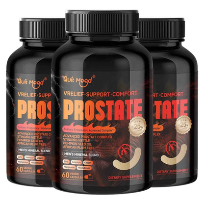 Quit mood - Advanced Prostate Support | Stinging Nettle, Pumpkin Seed Oil &amp; African Plum Extract | 60 Caps - Men’s Health Focus