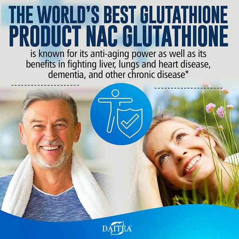 Daitea - Glutathione Collagen Capsules, Advanced Complex NAC Supplement, Immune Function, Support Respiratory Health