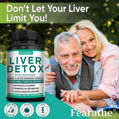 Liver Detox Supplement - 1104 Mg Per Serving - Detox, Cleanse, Digestive Enzymes, Good for Immunity, Digestion, Fat Metabolism
