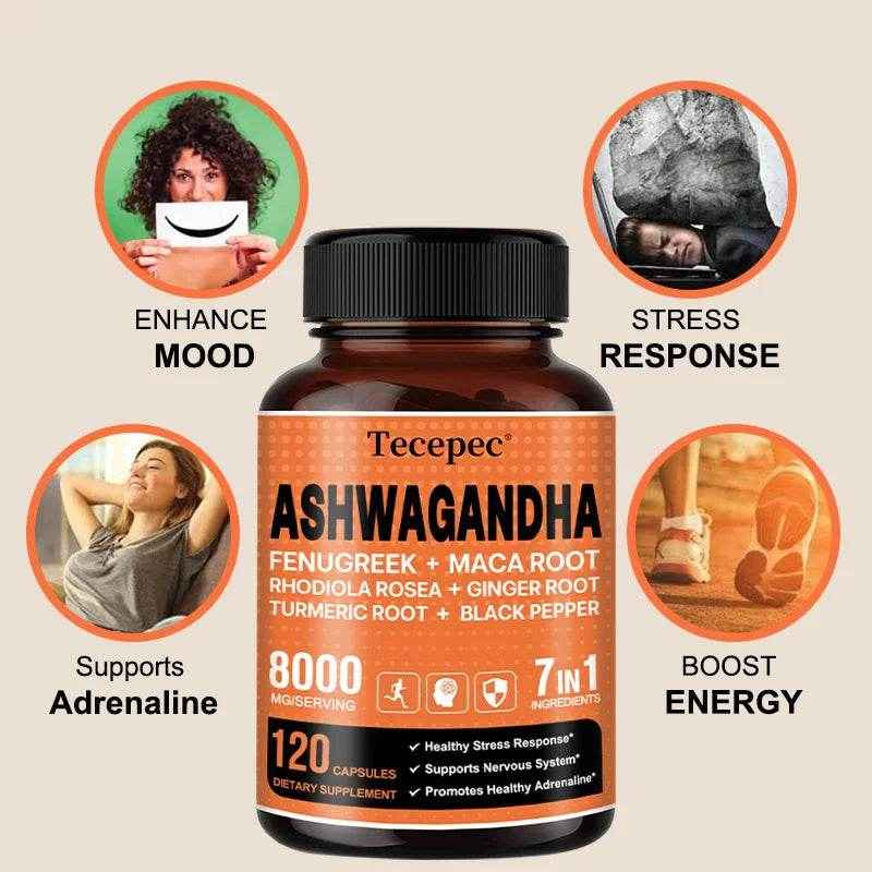 Organic Ashwagandha Extract Supplement - Supports Healthy Brain and Nervous System Function, Sleep, Mood, Balanced Energy Levels