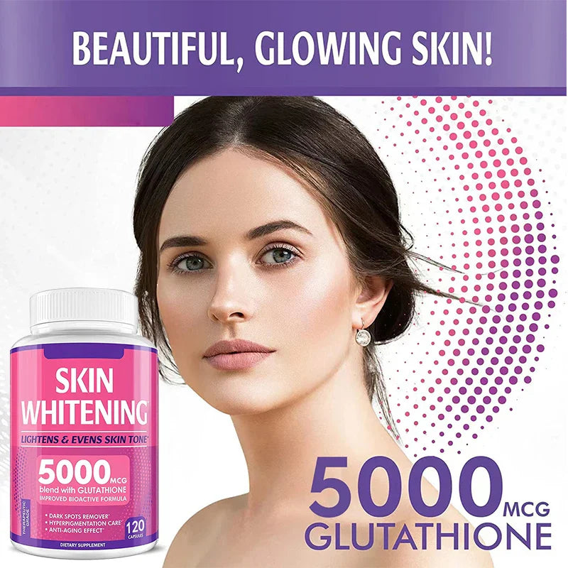 Glutathione Supplements, Collagen, Antioxidants, Anti-aging, Immunity, Radiance, Skin Whitening Supplements by Roksy