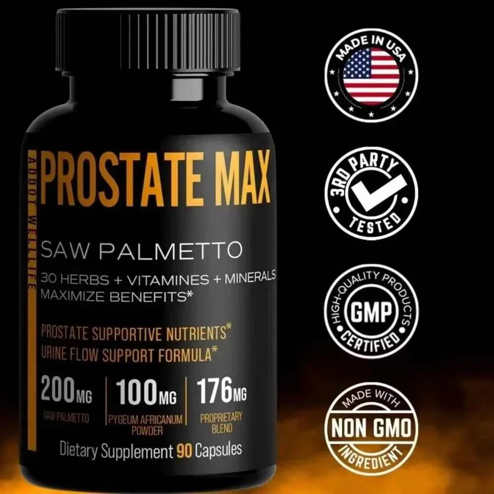 With Saw Palmetto and 30 Powerful Herbal Extracts, Minerals and Vitamins to Maximize Prostate Health, 90 Capsules