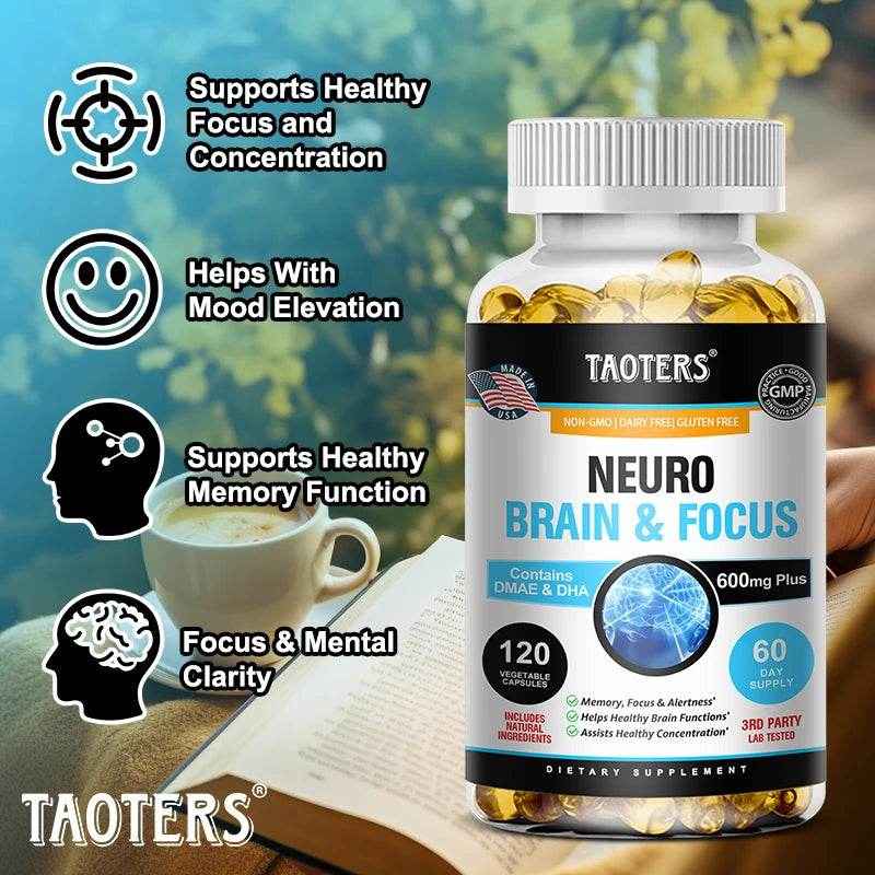 Multivitamin &amp; Multimineral, Nootropic Brain Support Supplement, Supports Memory, Concentration &amp; Alertness, 120 Capsules