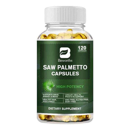 BEWORTHS Saw Palm Capsules Support Male Prostate Health ,Urinary Tract Health Enhance Vitality Support Hair health Hair Growth