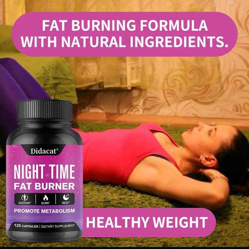Didacat Nighttime Fat Burner - Helps Promote Metabolic Cleansing,Detoxification, Muscle Mass, Healthy Digestion
