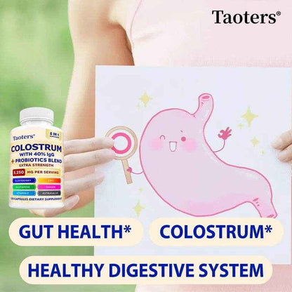 Colostrum Supplement Capsules 5250 Mg, Grass Fed Colostrum (40% IgG 500 Mg, Probiotics 50 Mg. Vitamin C Ginger Zinc