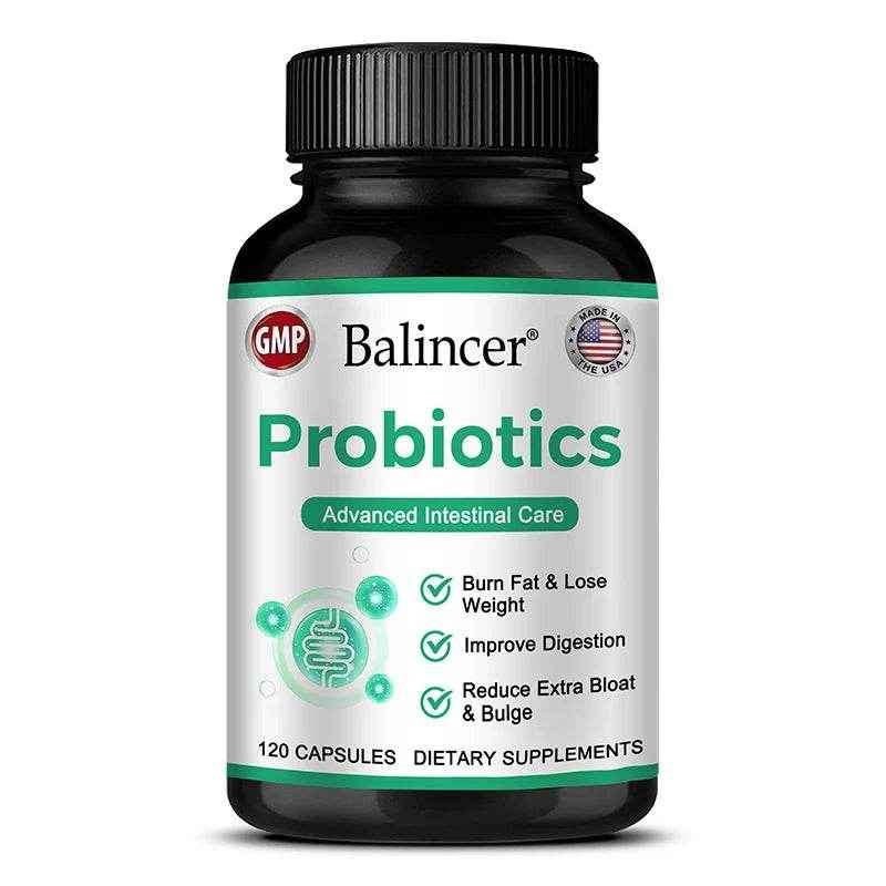 Probiotic Complex Supplement - 15 Billion CFU - For Men &amp; Women Ultimate Care Probiotics, Improved Digestion 120 Capsules