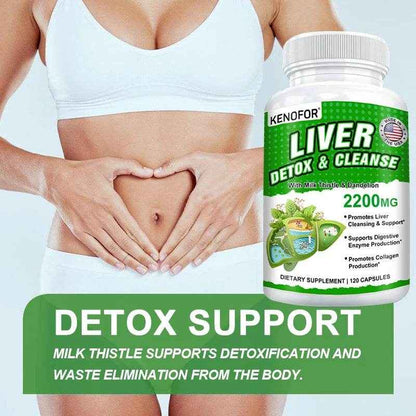 Fatty Liver Cleanse and Liver Detox Supplement - with Turmeric, Milk Thistle and Dandelion for Men Women To Support Liver Health
