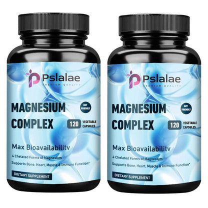 Magnesium Complex - Supports Deep Sleep, Promotes Muscle Growth, Bone, Brain, Heart Health - 120 Capsules