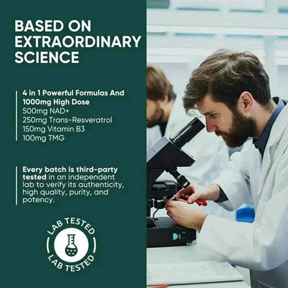 NAD Supplements, Supplements with Resveratrol + Vitamin B3, Nad Plus Boost Supplements - Supports Cellular Health