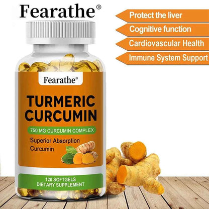 Organic Turmeric Capsules - Phytosome Supplement to Support Joint, Brain and Heart Health