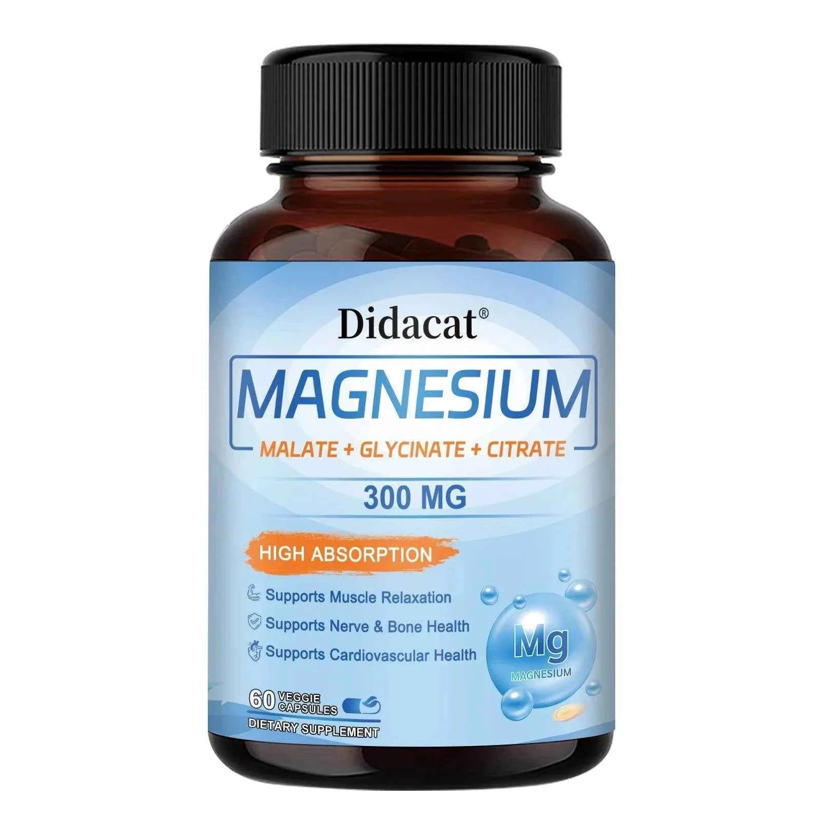 High Absorption Magnesium Complex - Supports Muscle, Nerve, Bone and Cardiovascular Health, Vegetarian, Non-GMO, 60 Capsules