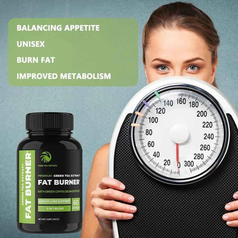 Green Tea Weight Loss | Belly Fat Burner, Metabolism Booster &amp; Appetite Suppressant for Men and Women | 60 Capsules