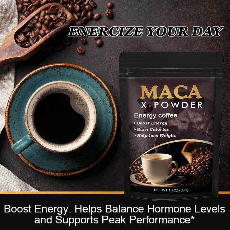 BEWORTHS 50G Maca Root Coffee Energy Supplement,Supports Athletic Performance and Motivation,Builds Muscle and Strengthens