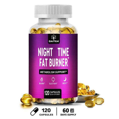 Night Fat Burner Capsules, Promote Intestinal Cleansing, Metabolism, Appetite Suppressant, Carbohydrate Blocker
