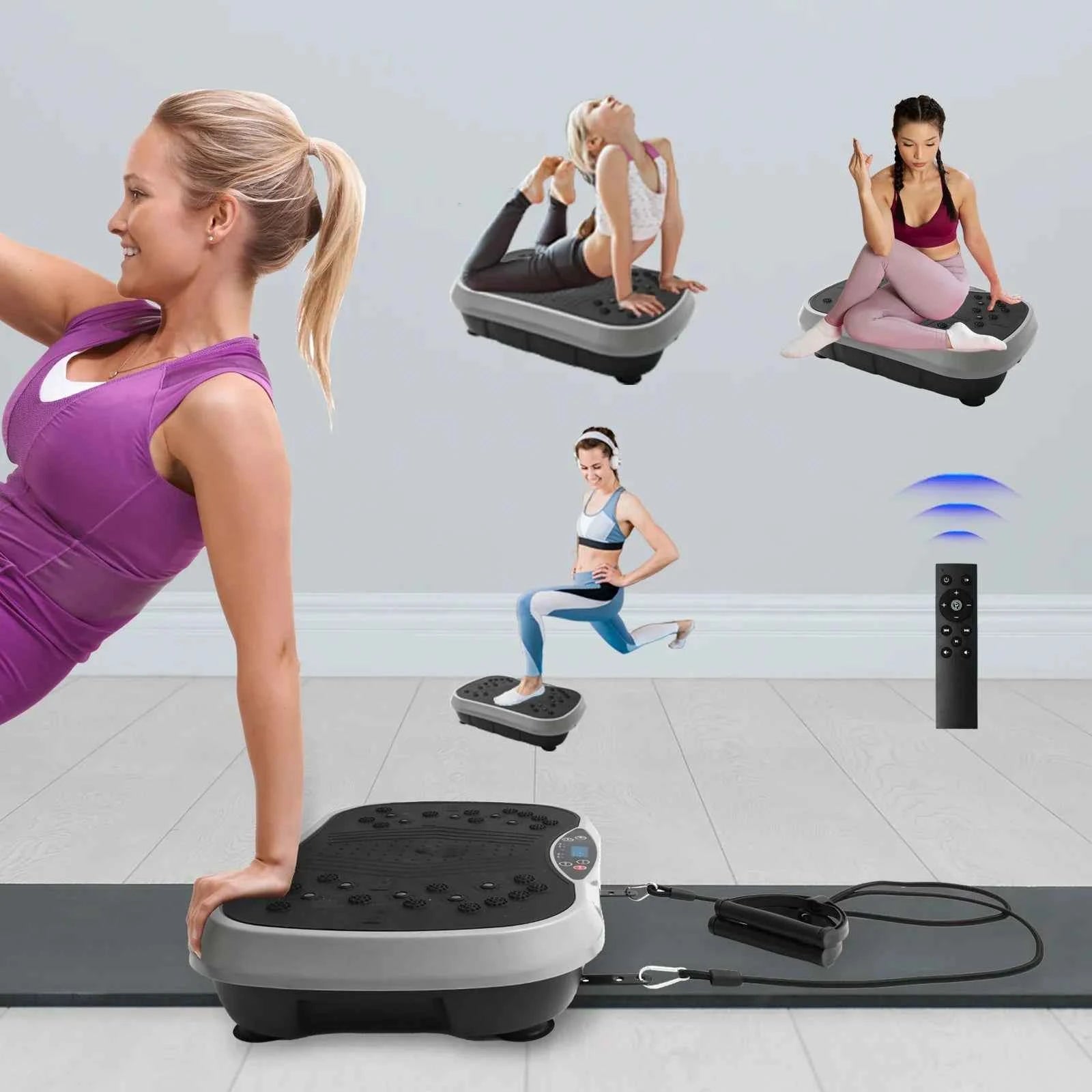 Portable Fat-Burning Vibration Plate Platform – Whole Body Workout Shaping Machine for Home Fitness