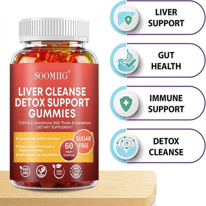 SOOMIIG Liver Cleanse Detox Gummies + Liver Nutrients with Milk Thistle Extract To Help Cleanse, Detoxify and Purify The Liver