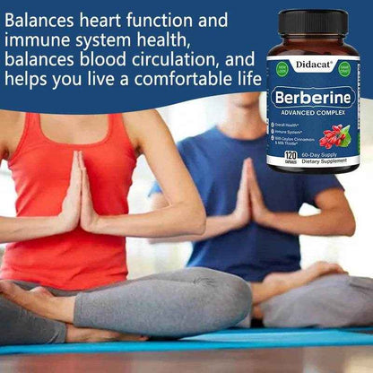 Didacat Berberine Supplement - Balance Blood Circulation, Support Heart Function Health - 120 Capsules