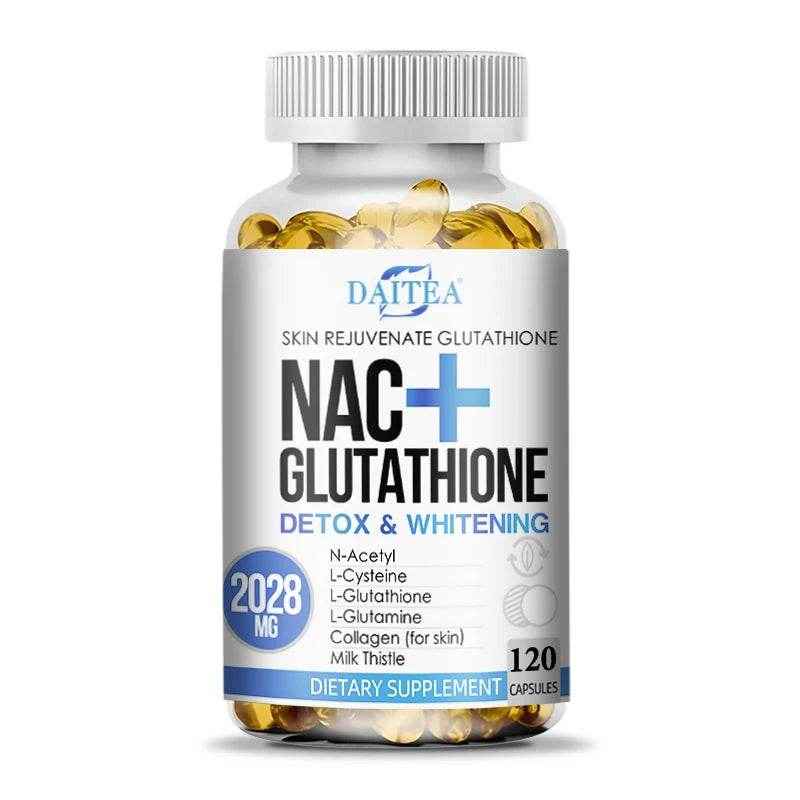 Daitea - Glutathione Collagen Capsules, Advanced Complex NAC Supplement, Immune Function, Support Respiratory Health