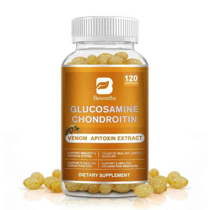 BEWORTHS Glucosamine Chondroitin Bee Venom Extract Capsules for Relieve Joint &amp; Knee Pain Relieve Discomfort of Bones and Joint