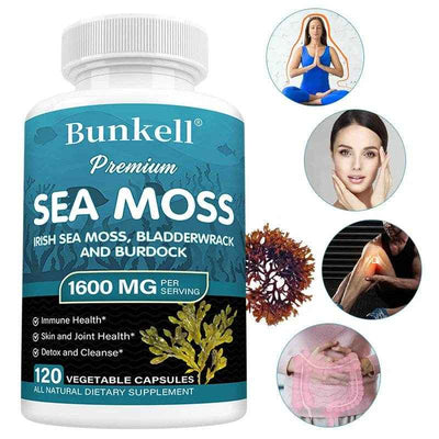 Irish Sea Moss Extract, 1600 Mg, Immune Health, Skin Support, Joints, Detox, Cleansing, Dietary Supplement