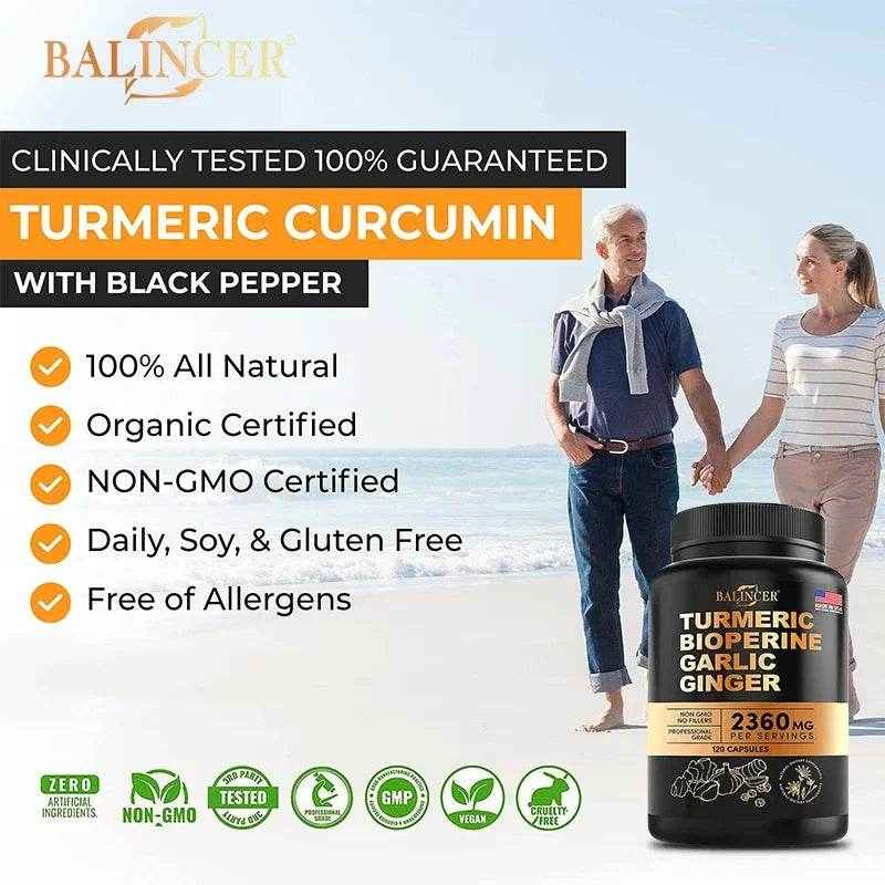 Balincer Turmeric Extract - helps fast absorption of vitamins and anti-inflammatory, joint muscle, immune system health