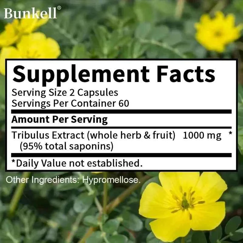 Tribulus Extract 1000 Mg Supplement To Support Muscle Health and Body Energy, Balance Body Strength and Endurance