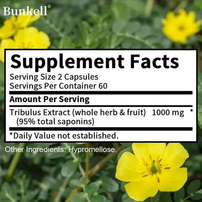 Tribulus Extract 1000 Mg Supplement To Support Muscle Health and Body Energy, Balance Body Strength and Endurance