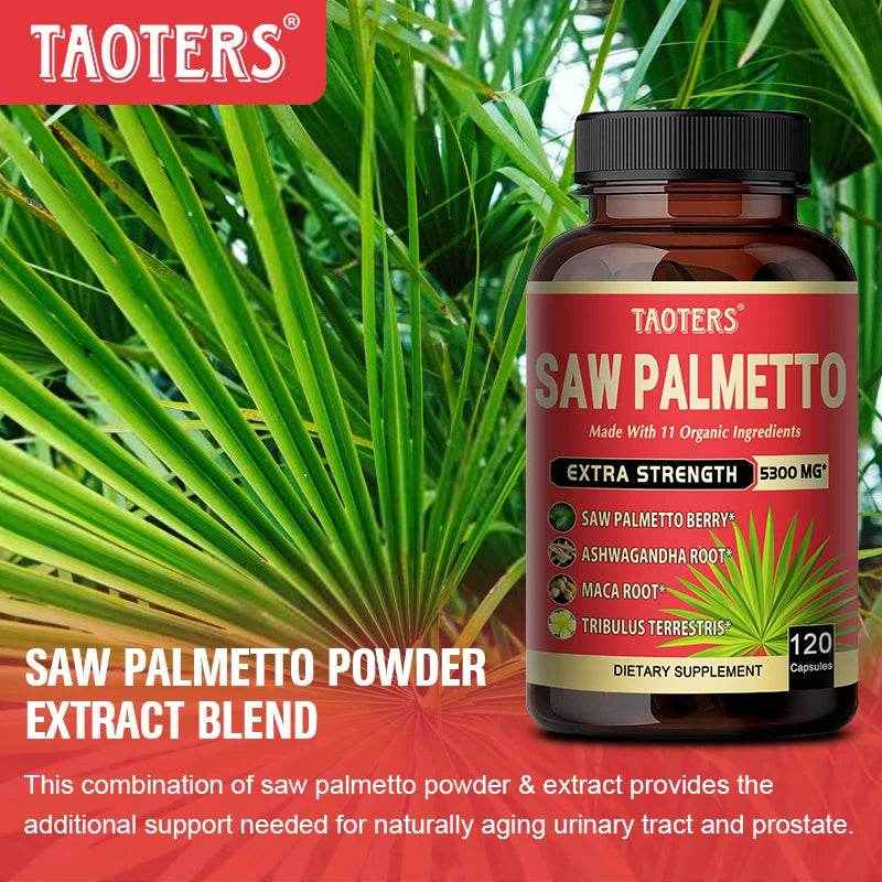Saw Palmetto Extra Strength 5300mg Combined with Ashwagandha, Turmeric, Tribulus, Maca, Green Tea, Etc - Support Prostate Health