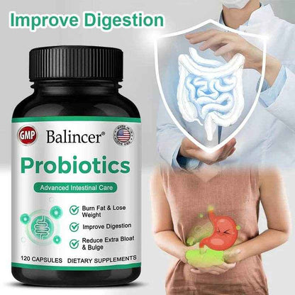 Probiotic Complex Supplement - 15 Billion CFU - For Men &amp; Women Ultimate Care Probiotics, Improved Digestion 120 Capsules
