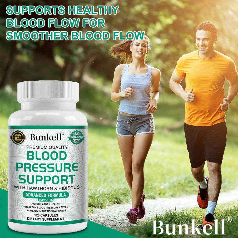 With Hawthorn and Hibiscus Extracts to Support Blood Pressure, Circulation, Cardiovascular and Heart Health, 120 Capsules