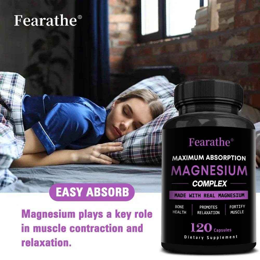 Magnesium Citrate Supplement - Improves Absorption, Supports Bone Density and Strength, Muscle, Energy and Sleep