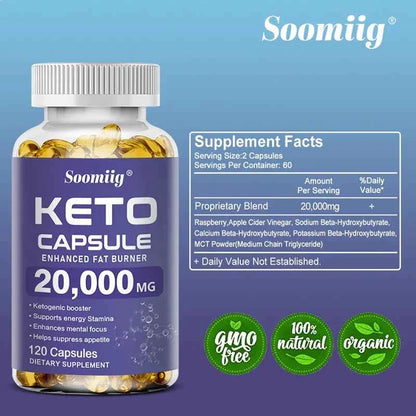 Weight Loss 100% Organic Keto Detox Capsules Flat Belly Deep Cleansing Detox Provides Energy Fat Burning Appetite Suppressant