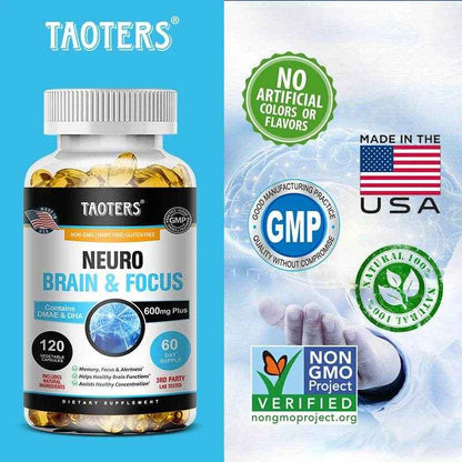 Multivitamin &amp; Multimineral, Nootropic Brain Support Supplement, Supports Memory, Concentration &amp; Alertness, 120 Capsules