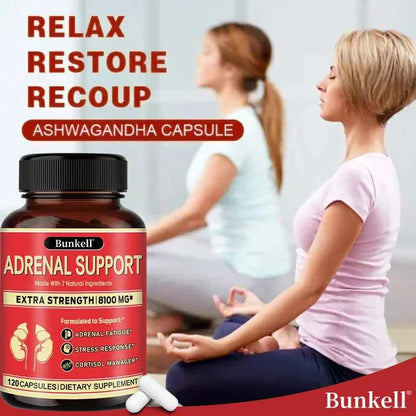 Adrenal Support Supplement – Releases Adrenal Fatigue, Cortisol Manager, Relaxes Stress and Anxiety, and Boosts Mood