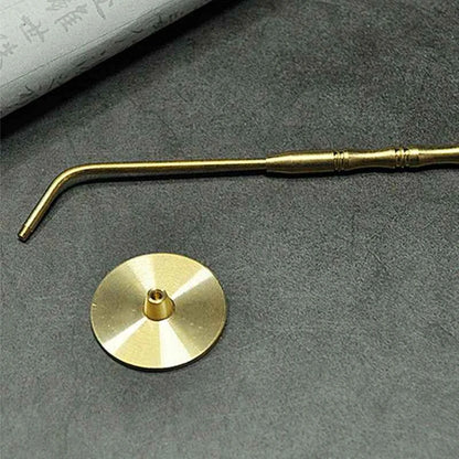 Brass Incense Press with Long Handle