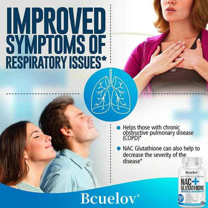 NAC glutathione supplement, milk thistle extract, and vitamin C to support immune function and respiratory health