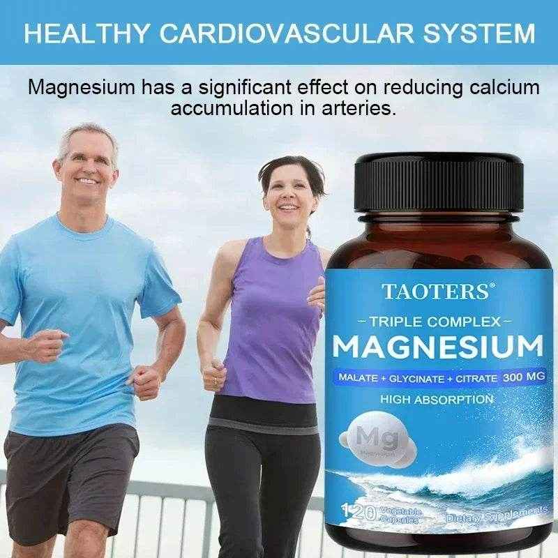 Magnesium Complex - 3-in-1 Formula with Malic Acid, Glycine and Citric Acid To Support Heart Health, Energy and Mood
