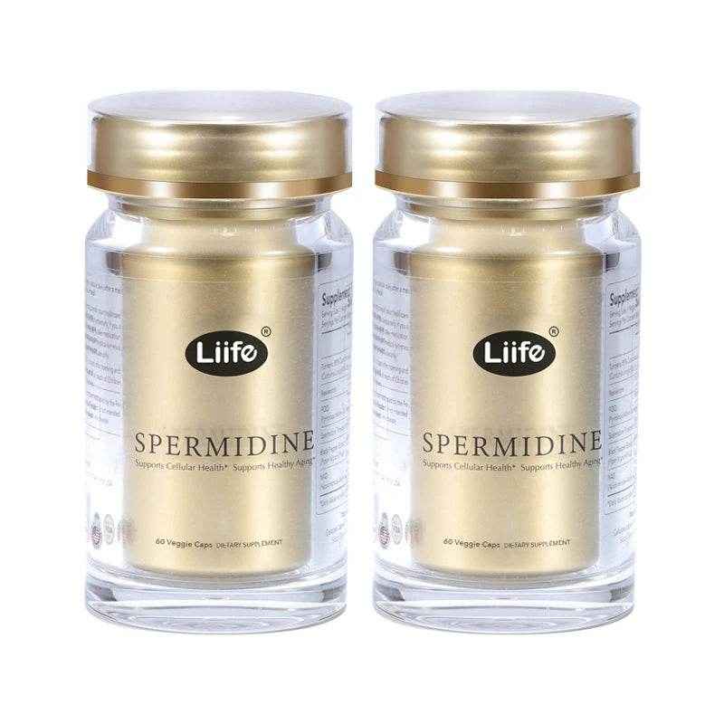 Liife Spermidine+NAD-60 capsules to support young cells,energy and antioxidants,regulate cholesterol and improve memory,From USA