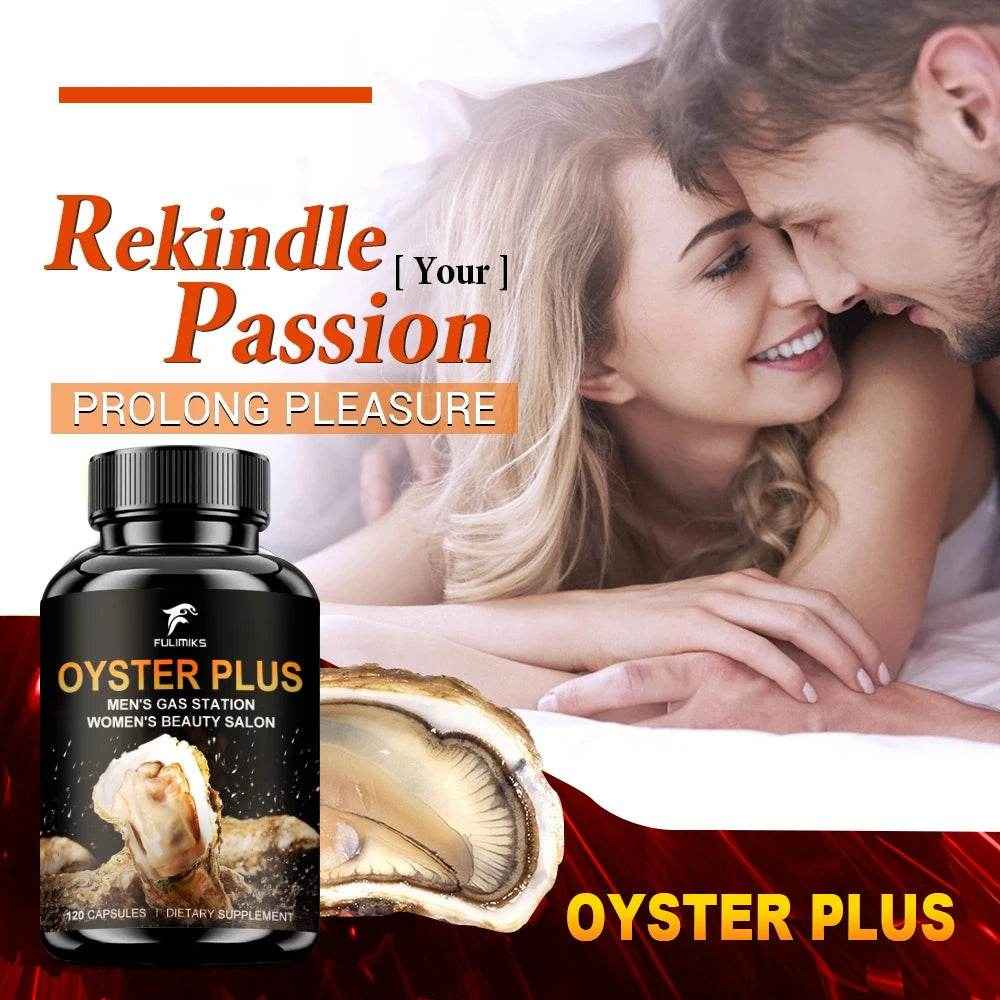Oyster Plus Supplement, Energy and Vitality Daily Supplement, Powerful Oyster Extract, Provides Drive &amp; Wellness for Men &amp; Women