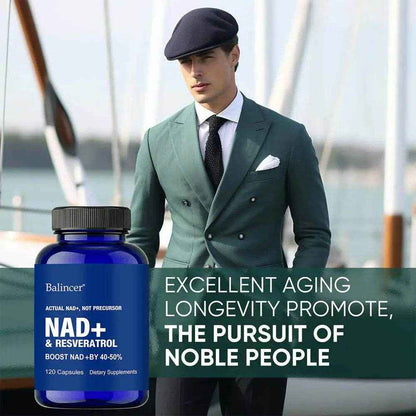 NAD Supplements, Supplements with Resveratrol + Vitamin B3, Nad Plus Boost Supplements - Supports Cellular Health