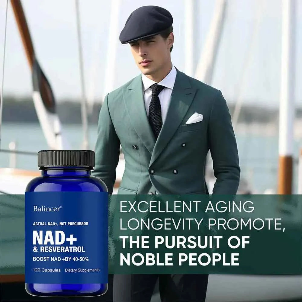 NAD Supplements, Supplements with Resveratrol + Vitamin B3, Nad Plus Boost Supplements - Supports Cellular Health