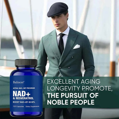 NAD Supplements, Supplements with Resveratrol + Vitamin B3, Nad Plus Boost Supplements - Supports Cellular Health
