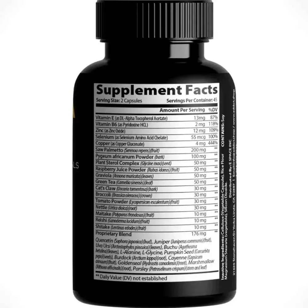 With Saw Palmetto and 30 Powerful Herbal Extracts, Minerals and Vitamins to Maximize Prostate Health, 90 Capsules